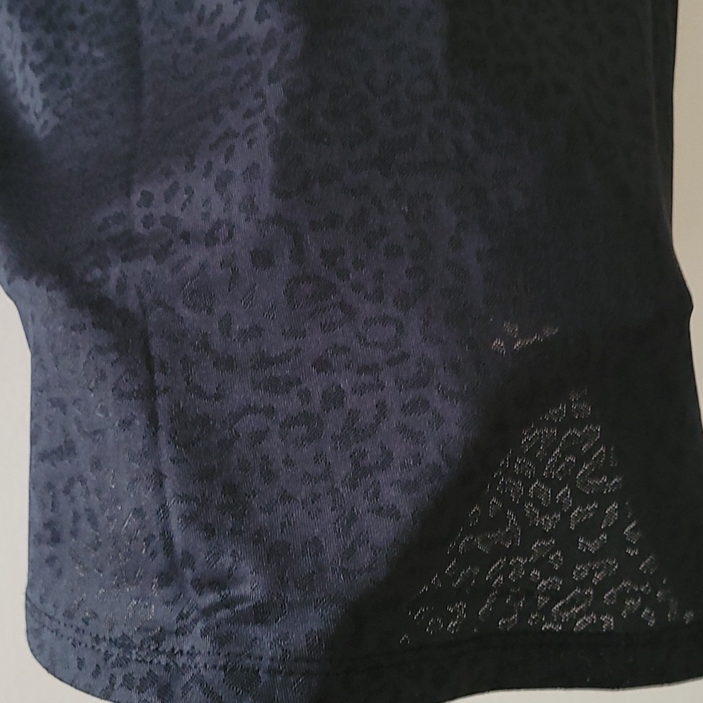 RBX Active Black Jacquard Leopard Print Sleeveless Workout Tank Top Size XL NWT - Picture 4 of 8
